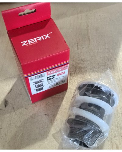 Донный клапан для раковины с переливом Zerix BV-09 GRAY 1 1/4" автоматический Click-Clack (Цвет графит) (MY0415)
