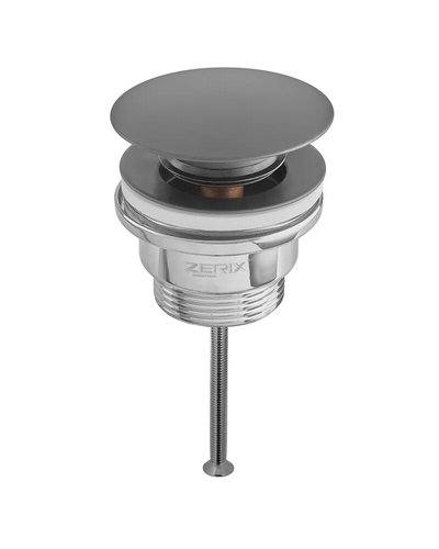 Донний клапан для раковини Zerix BV-03 BLACK 1 1/4'' універсальний (з/без перел) СLICK-СLACK (Колір чорний) (ZX6020)
