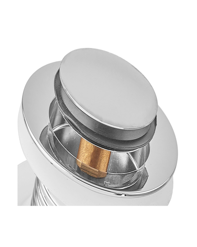 Донний клапан для раковини Zerix BV-06 1 1/4'' без переливу автоматичний СLICK-СLACK (Колір хром) (ZX6023)