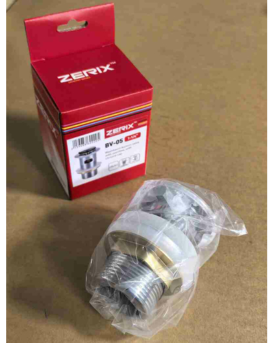 Донний клапан для раковини Zerix BV-05 1 1/4'' з переливом автоматичний СLICK-СLACK (Колір хром) (ZX6022)