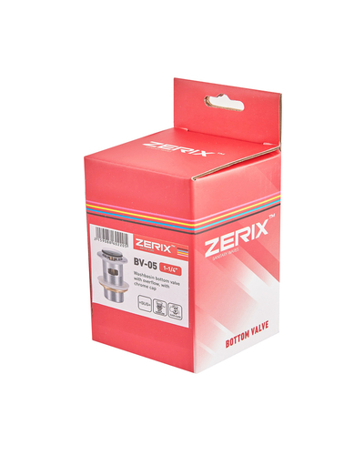 Донний клапан для раковини Zerix BV-05 1 1/4'' з переливом автоматичний СLICK-СLACK (Колір хром) (ZX6022)