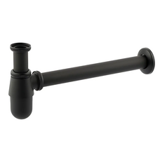 Сифон для раковини Mixxus SIPHON-01 BLACK без випуску (під донний клапан) без ревізії (Колір чорний) 1 1/4'' (AC3571)