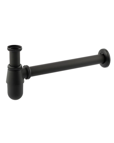 Сифон для раковини Mixxus SIPHON-01 BLACK без випуску (під донний клапан) без ревізії (Колір чорний) 1 1/4'' (AC3571)