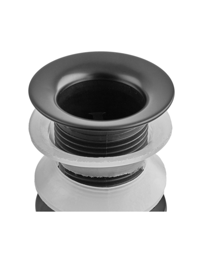 Донний клапан для раковини Zerix BV-02 BLACK 1 1/4'' без переливу автоматичний СLICK-СLACK (Колір чорний) (ZX6018)