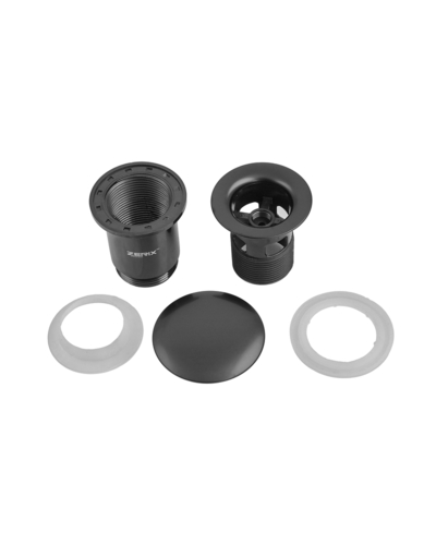 Донний клапан для раковини Zerix BV-01 BLACK 1 1/4'' з переливом автоматичний СLICK-СLACK (Колір чорний) (ZX6016)