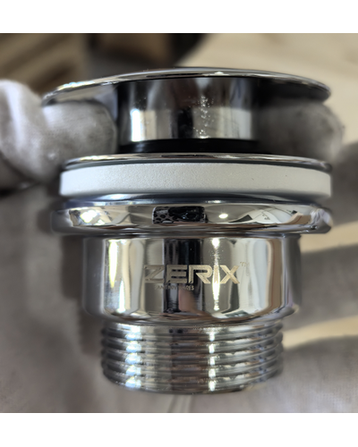 Донний клапан для раковини Zerix BV-03 1 1/4'' універсальний (з/без перел) СLICK-СLACK (Колір хром) (ZX6019)