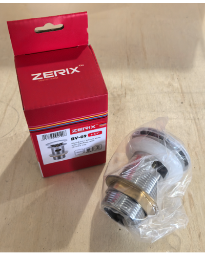 Донный клапан для раковины с переливом Zerix BV-09 1 1/4" автоматический Click-Clack (Цвет хром) (MY0414)