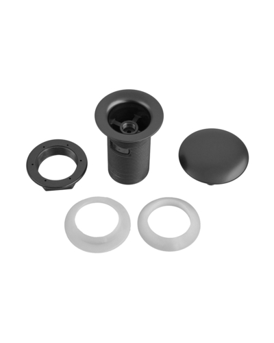 Донний клапан для раковини Zerix BV-02 BLACK 1 1/4'' без переливу автоматичний СLICK-СLACK (Колір чорний) (ZX6018)