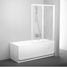 Шторка для ванны Ravak VS2 105, белая, RAIN (796M010041)