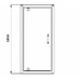 Душові двері Eger 80х185 хром прозорий 599-150-80