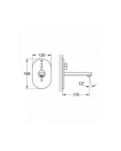 Змішувач Grohe Eurosmart Cosmopolitan E, для умивальника (36315000)