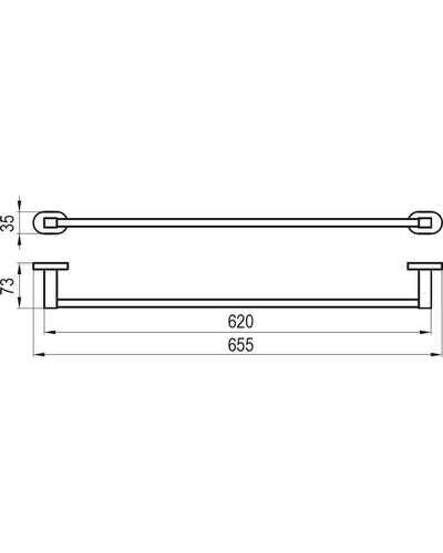 Рушникотримач Ravak Chrome CR 310, 66 см (X07P192)